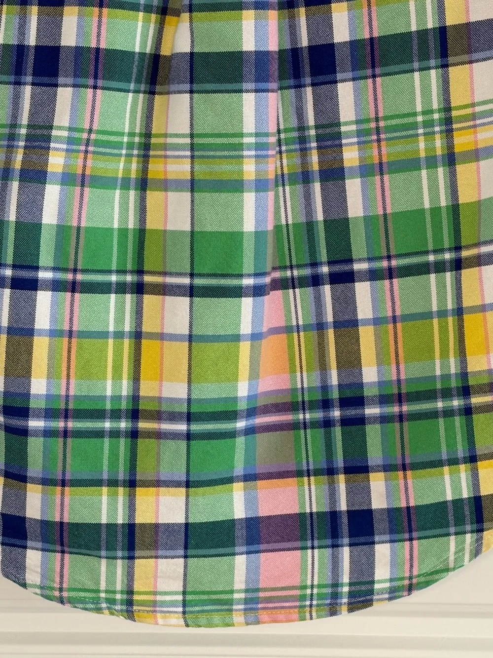 Polo Ralph Lauren Boys 4 Plaid Cotton Button Down Short Sleeve Shirt Preppy